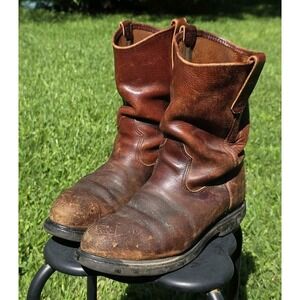 Red Wing 4470 Pecos SuperSole Steel-Toe Pull-On Boots Size 9.5 USA Work